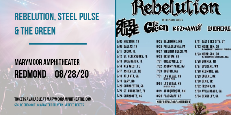 Rebelution, Steel Pulse & The Green at Marymoor Amphitheater