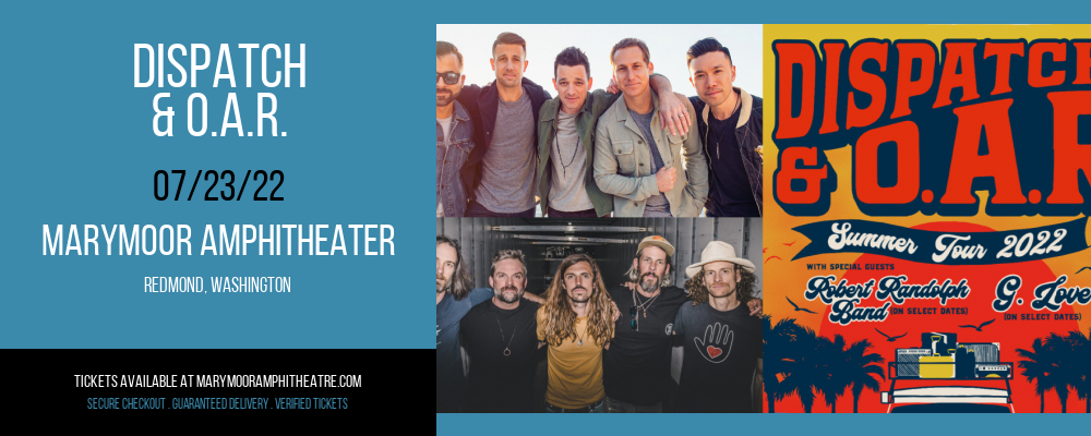 Dispatch & O.A.R. at Marymoor Amphitheater tickets Dispatch & O.A.R. at Marymoor Amphitheater